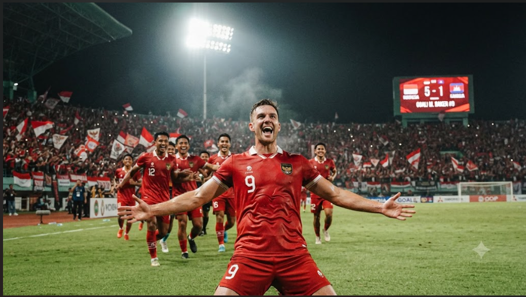 Timnas Indonesia Hajar Kamboja 5-1 di Stadion Pakansari, Garuda Tampil Dominan di Piala AFF 2026