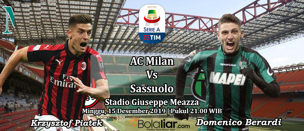 Prediksi Bola: AC Milan vs Sassuolo 15 Desember 2019