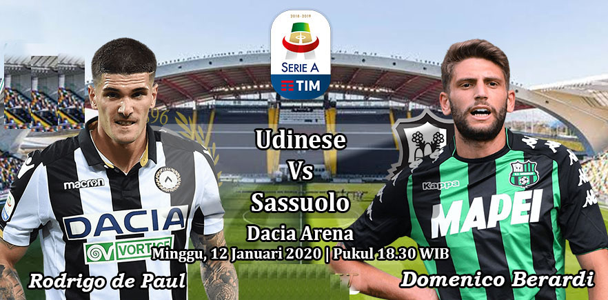 Prediksi Bola: Udinese vs Sassuolo 12 Januari 2020