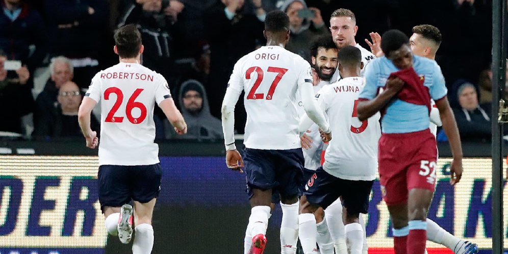 Bekap West Ham 2-0, Liverpool Kian Menjauh Dari Kejaran City